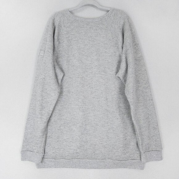 Marine Layer Sweater Mens XXL Heather Gray Sherpa Crew Neck Pullover Casual NEW - Picture 12 of 13